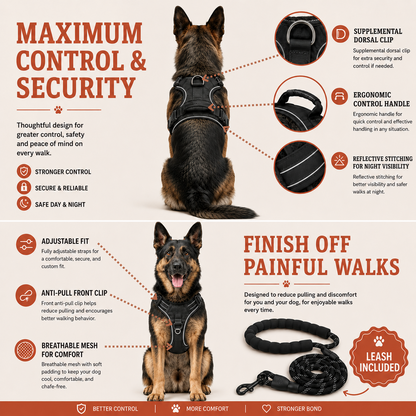 PawPeace Reflective No-Pull Walking Set